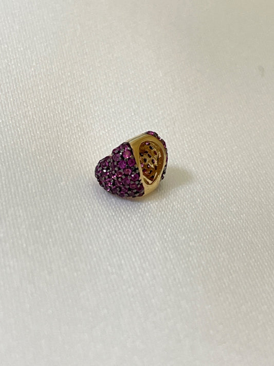 18K Yellow Gold Heart Charm