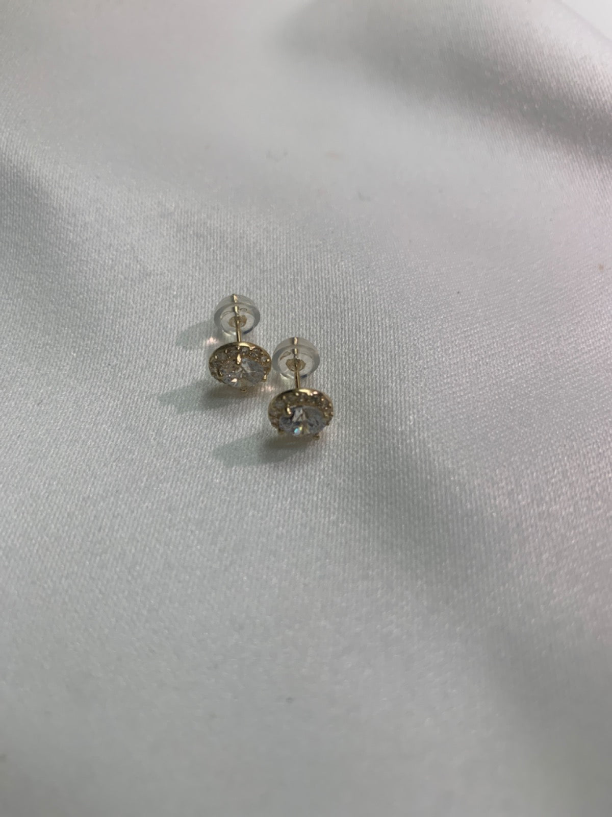 14K Yellow Gold  Earring with CZ