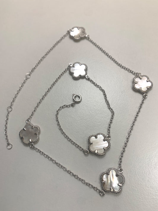 White Silver  Chain with CZ