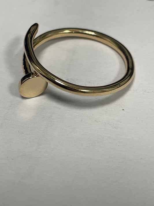 14K Yellow Gold Nail  Ring