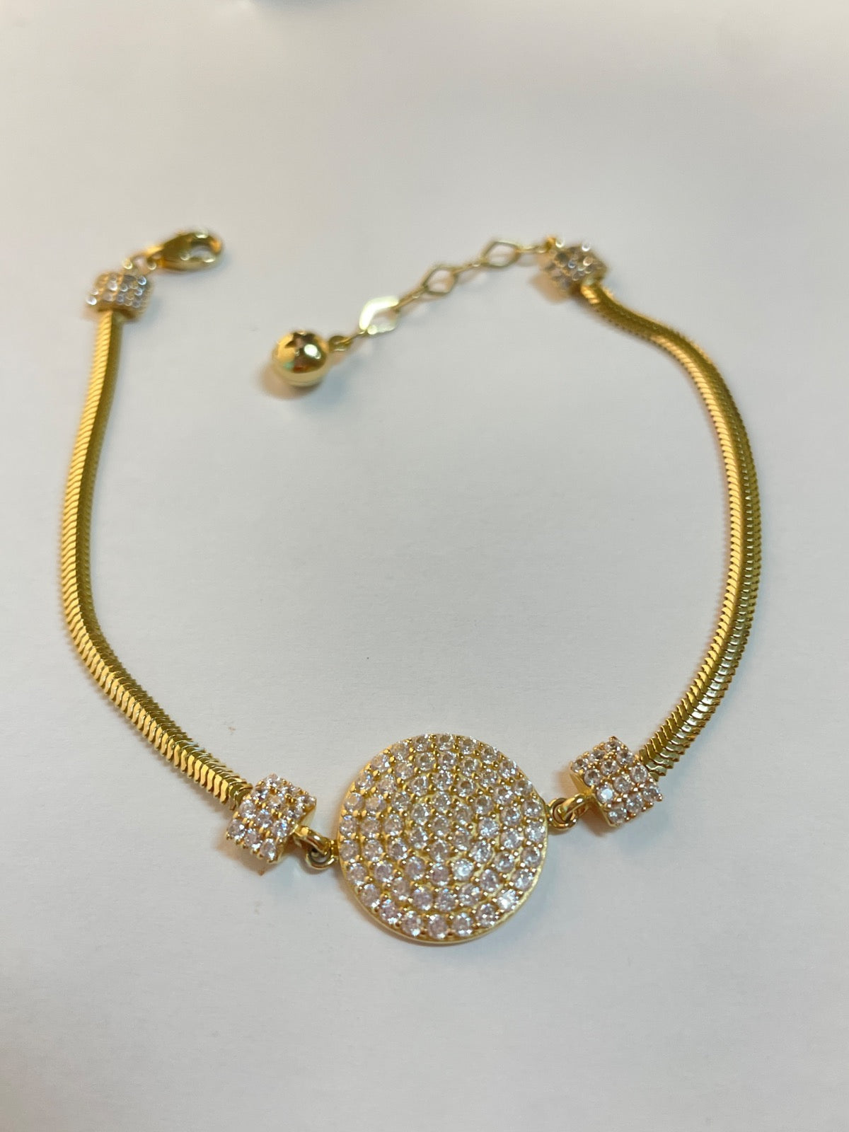 14K Yellow Gold  Bracelet with CZ
