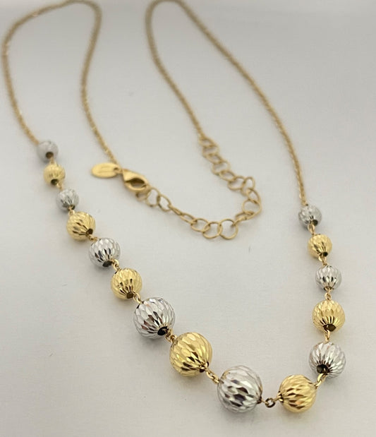 18K Two-Tone Gold Luna Chain