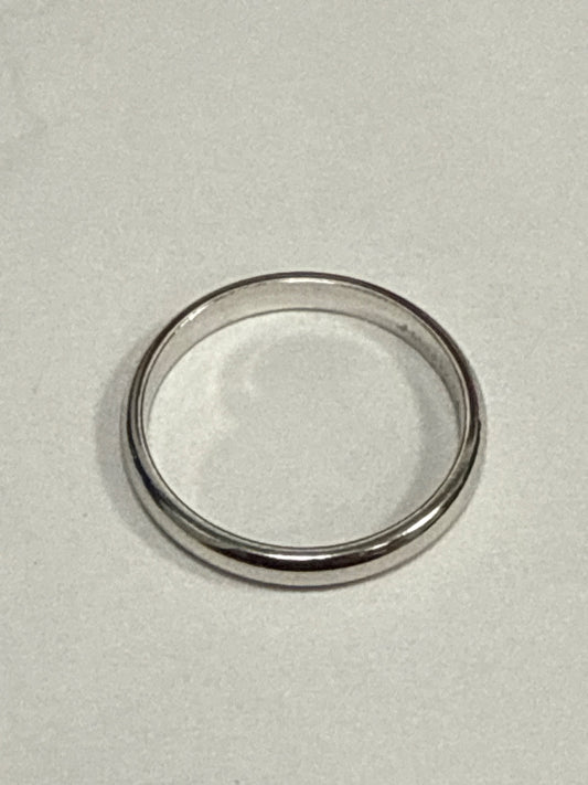 White Silver  Engagement Ring
