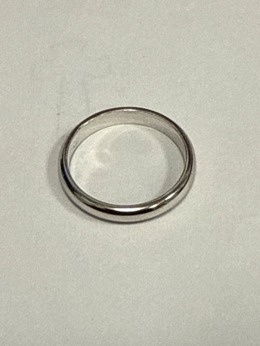 White Silver  Engagement Ring