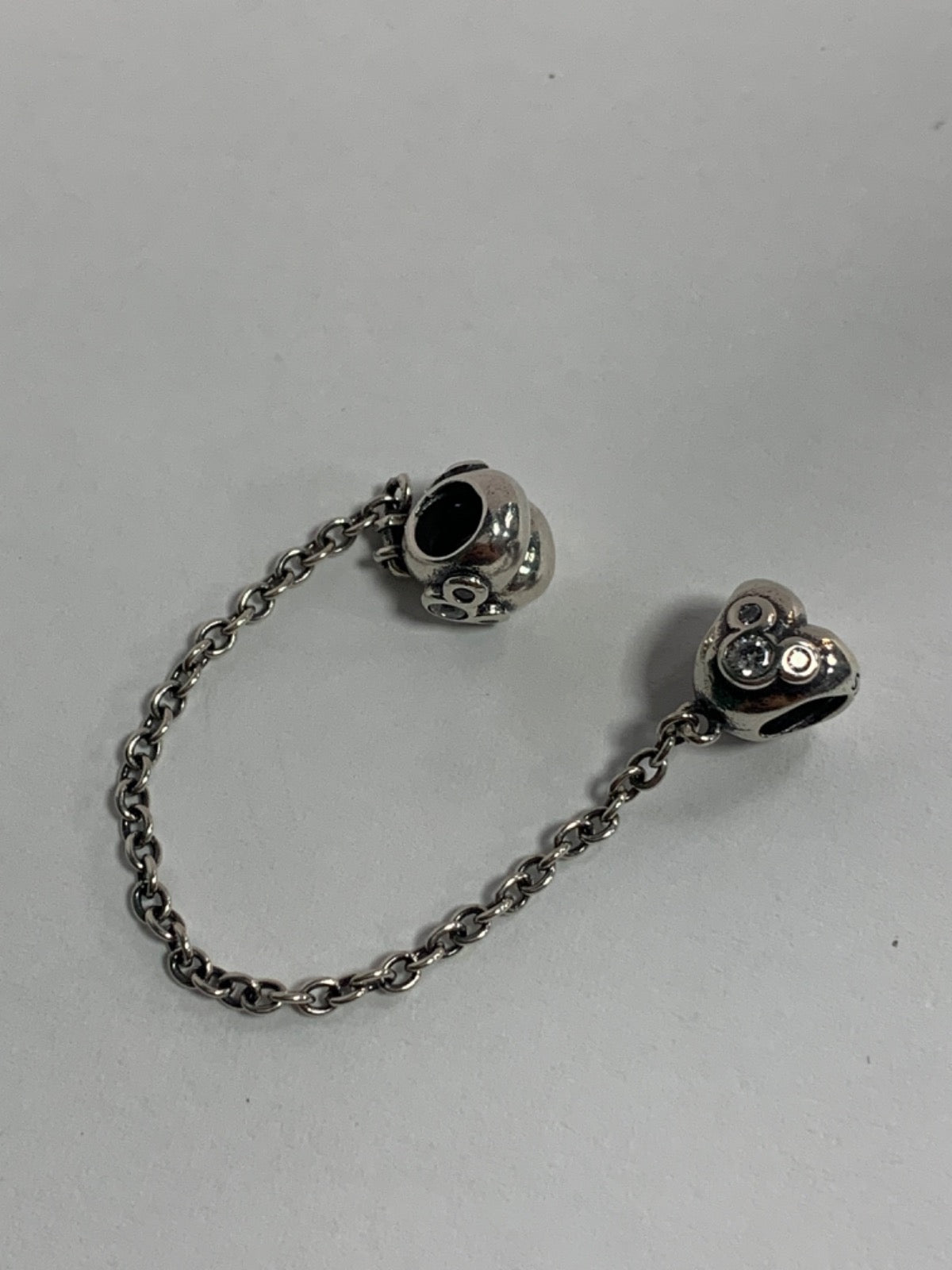 White Silver  Charm with CZ
