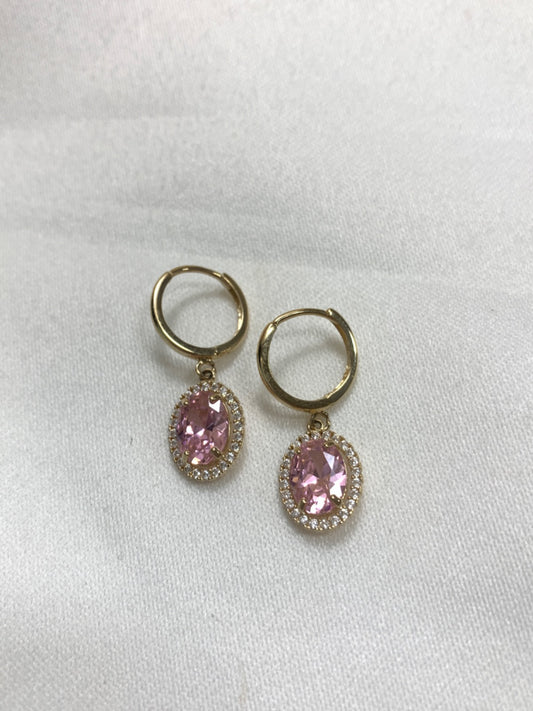 14K Yellow Gold  Earring with CZ