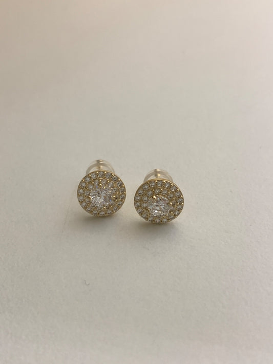 14K Yellow Gold  Earring with CZ