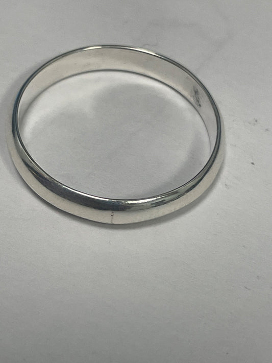 White Silver Engagement Ring