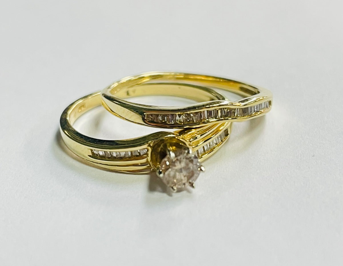 14K Yellow Gold  Engagement Ring with Diamond