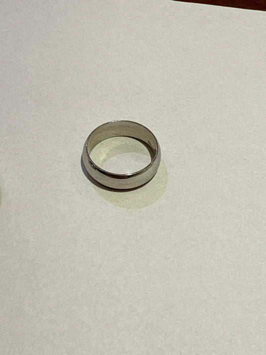 White Silver  Engagement Ring