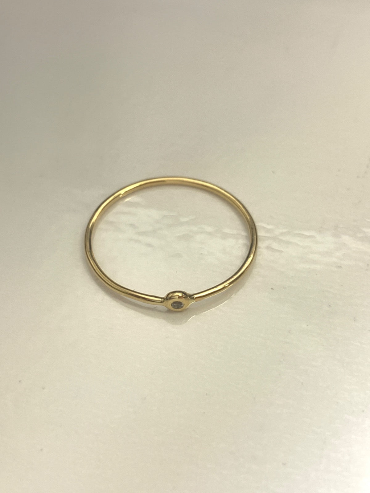 18K Yellow Gold  Ring with Diamond