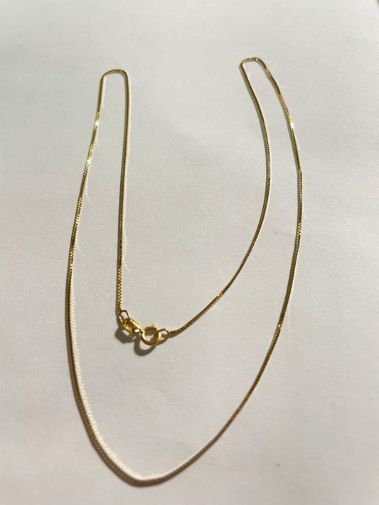 18K Yellow Gold Box  Chain