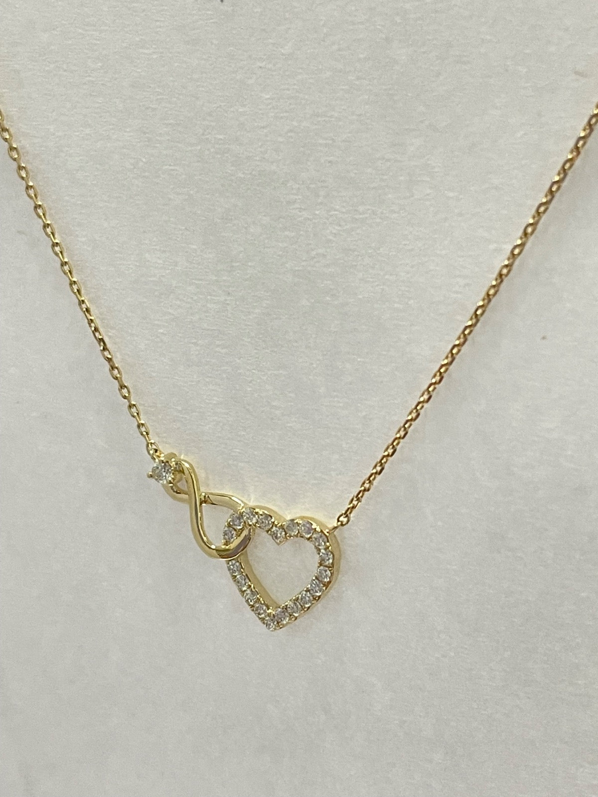 14K Yellow Gold  Charm Necklace Set with Diamond