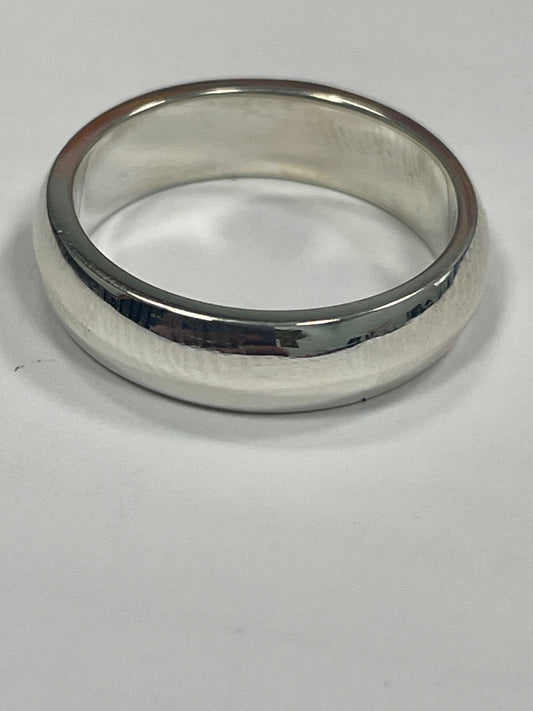 White Silver Engagement  Ring