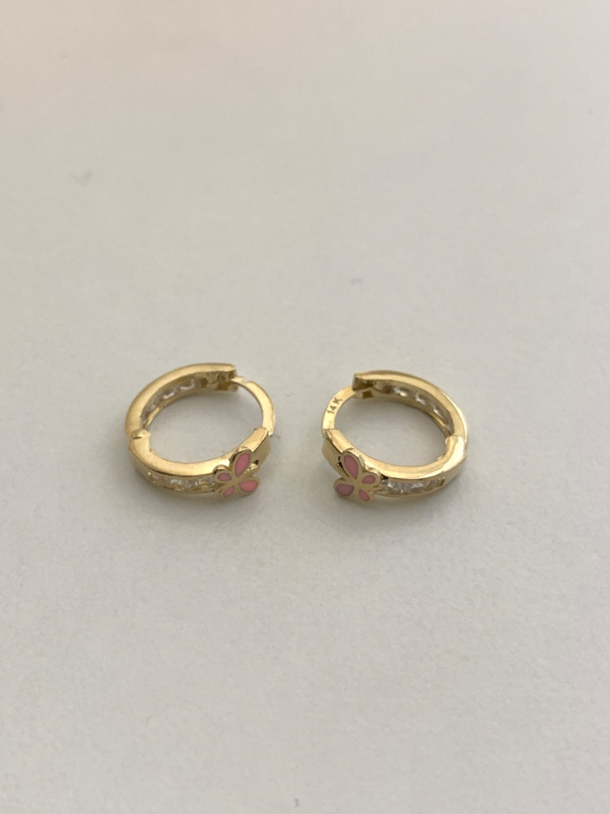 14K Yellow Gold  Earring with CZ