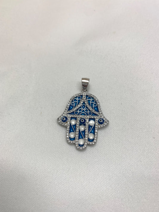 White Silver  Pendant with CZ