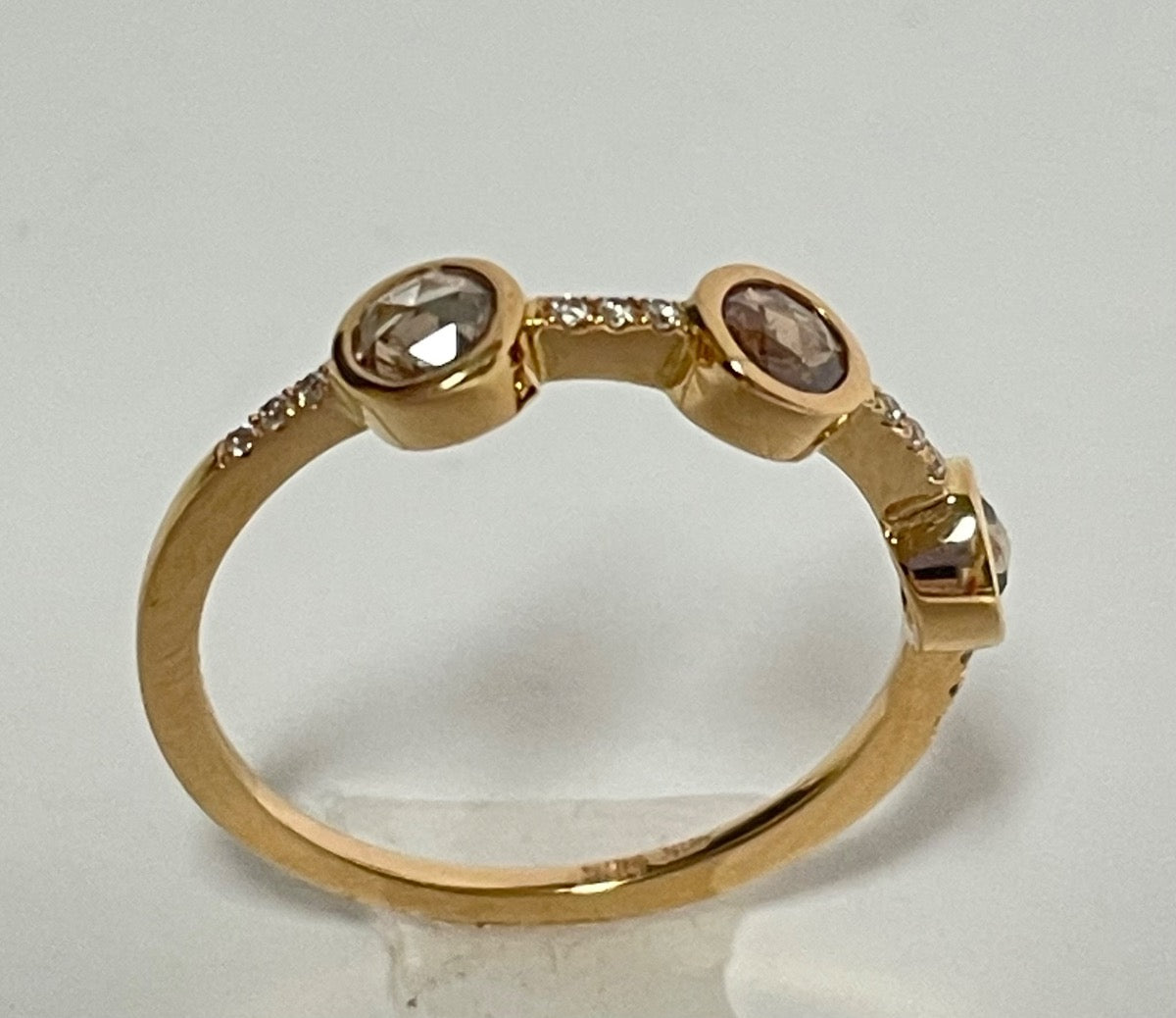18K Rose Gold  Ring with Smoked Quartz