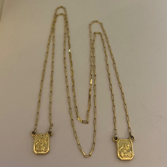 18K Yellow Gold “Escapulário”  Necklace