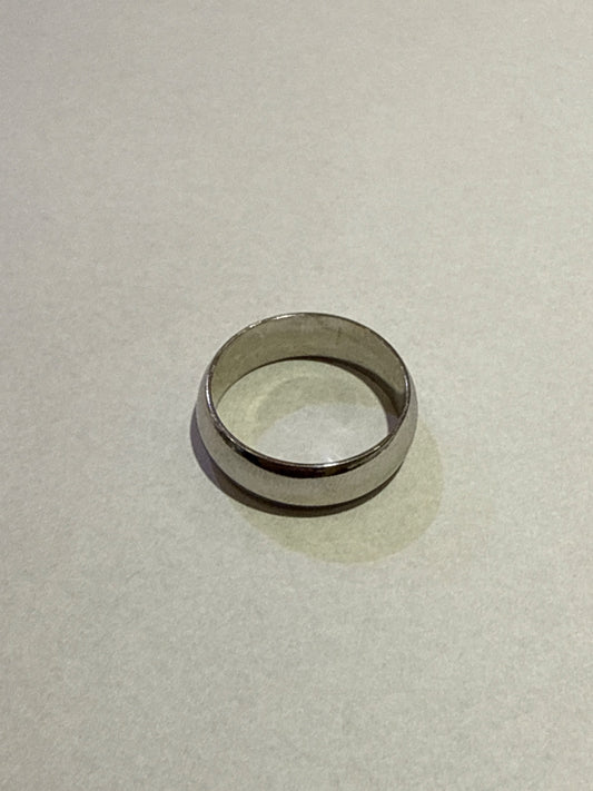 White Silver  Engagement Ring