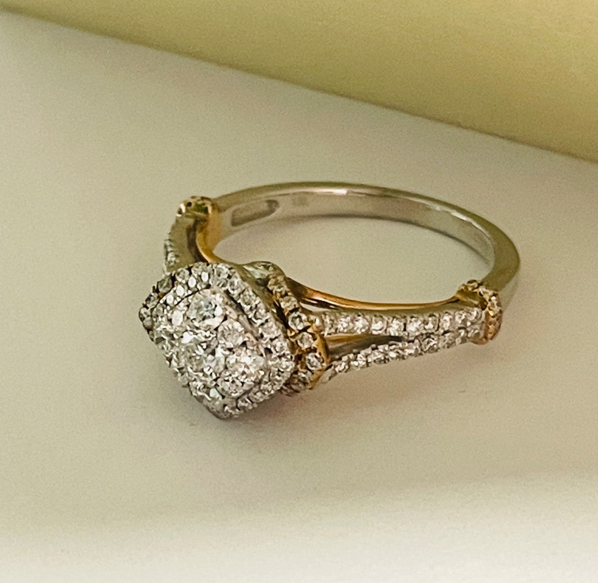 14K Two-Tone Gold  Engagement Ring with Diamond