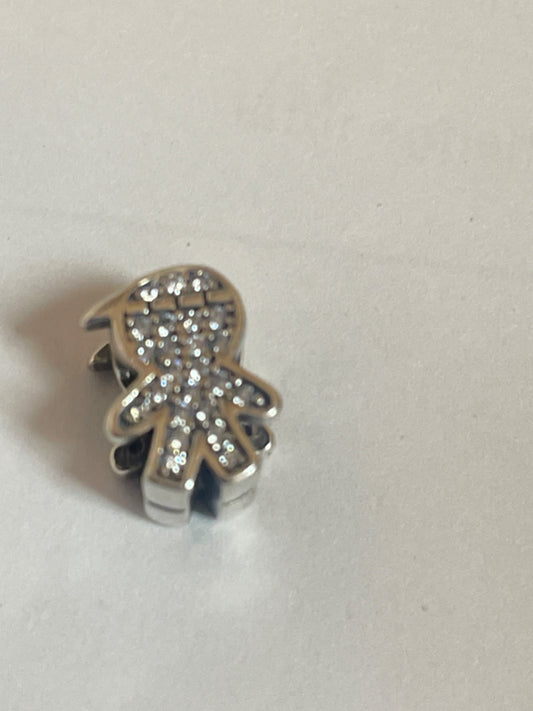 White Silver Boy Pendant