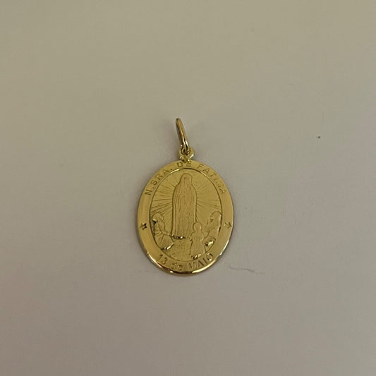 18K Yellow Gold “N. Sra. De Fatima”  Pendant