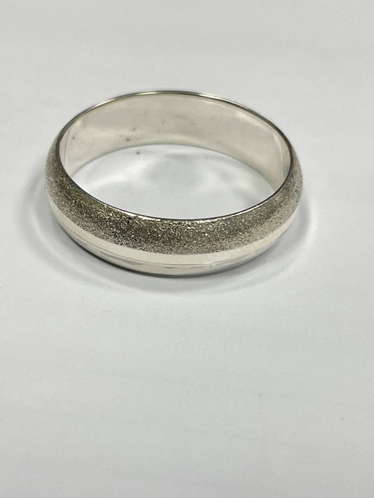 White Silver Engagement Ring