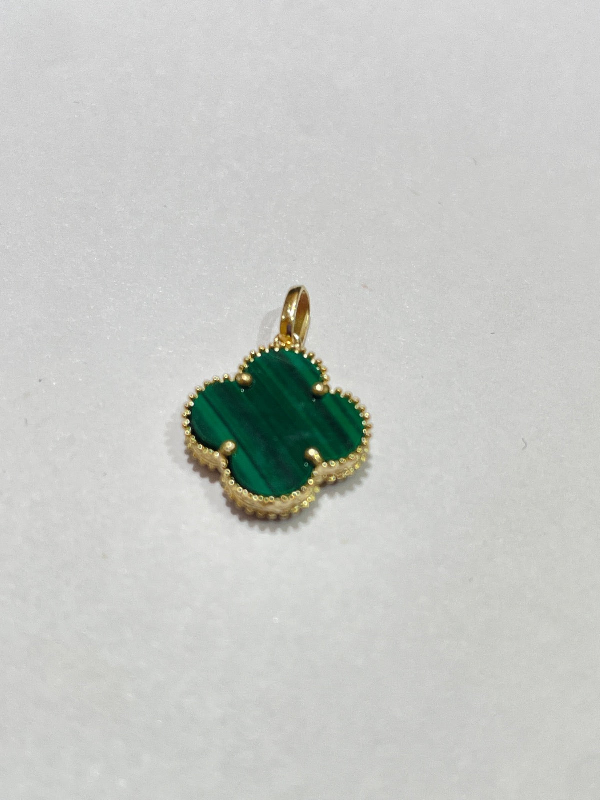 14K Yellow Gold Clove  Pendant with CZ