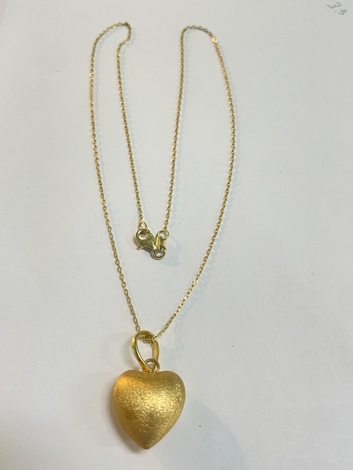 14K Yellow Gold Heart  Charm Necklace Set