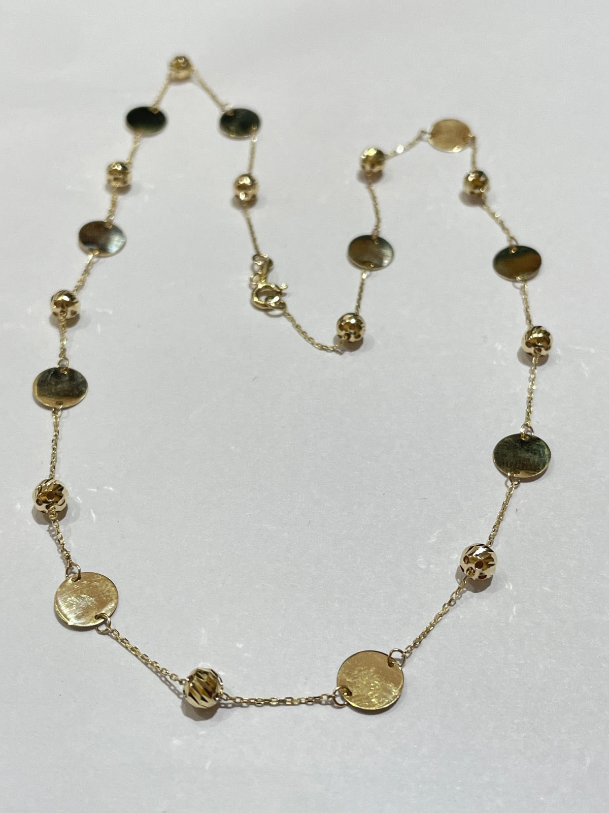 14K Yellow Gold  Charm Necklace Set
