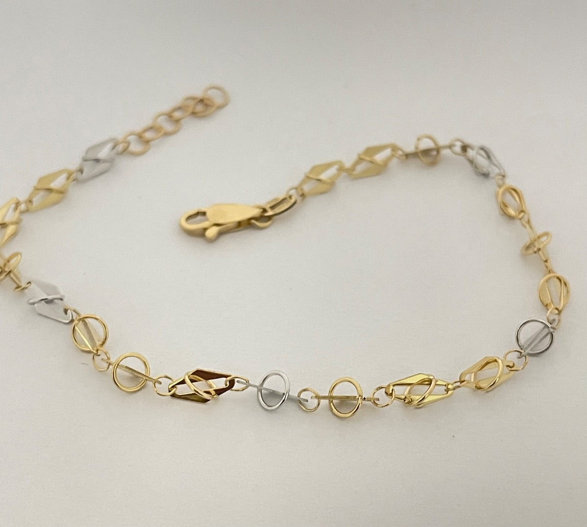 18K Two-Tone Gold Fancy Link Bracelet