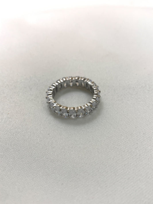 White Silver  Ring with CZ