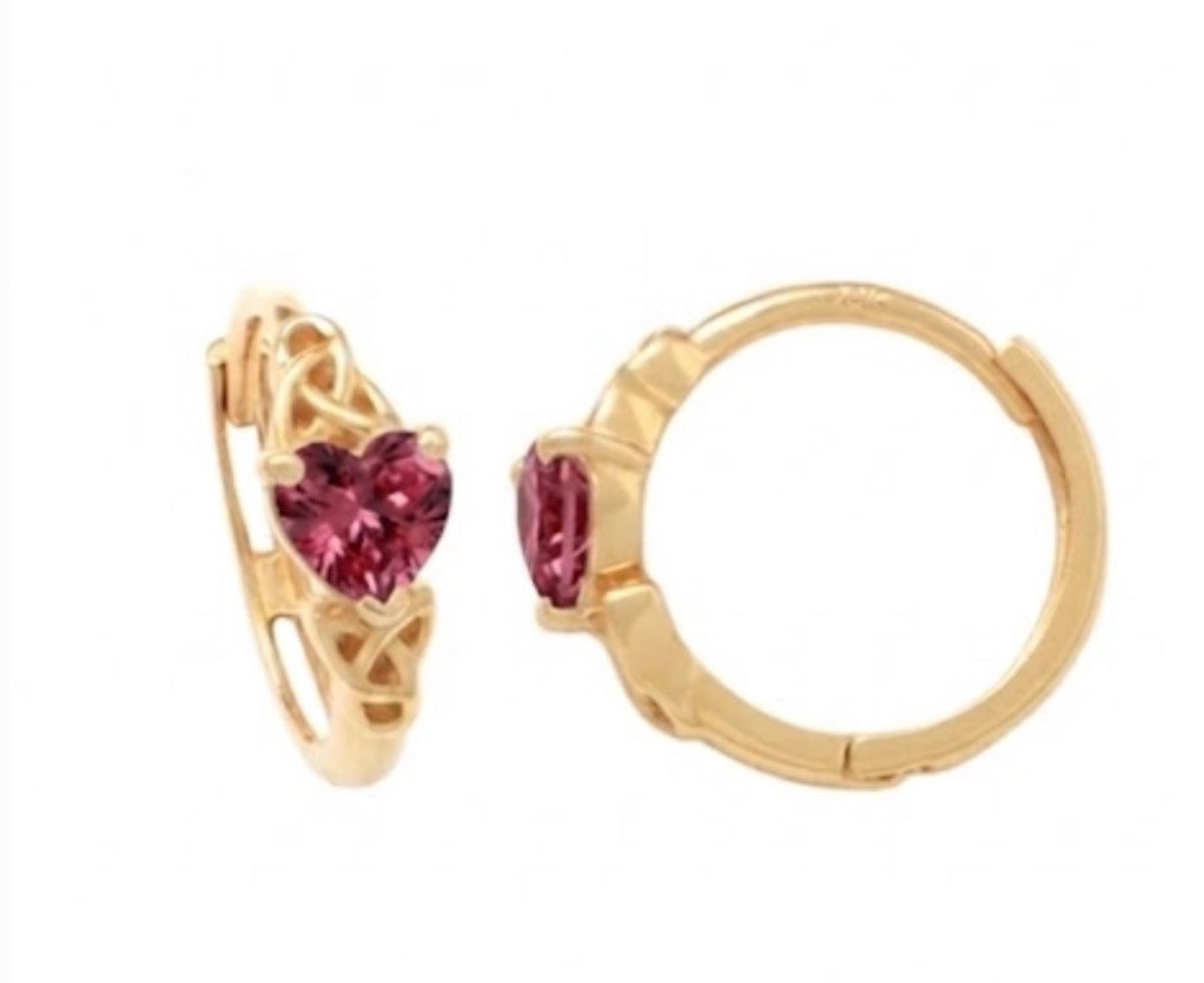 14K Yellow Gold  Earring with CZ