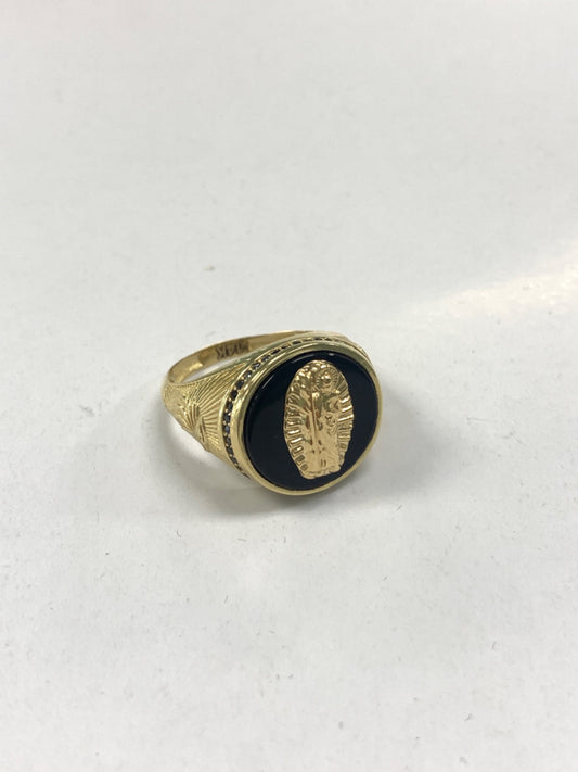 14K Yellow Gold São Judas  Men's Ring