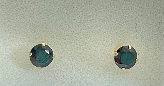 18K Yellow Gold  Earring with CZ