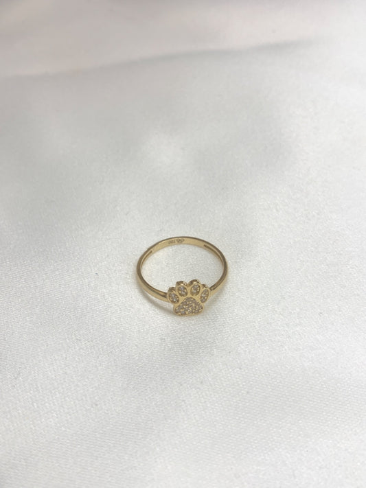 18K Yellow Gold  Ring with CZ