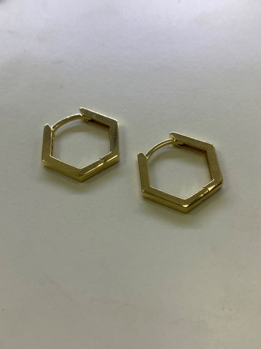 Brinco de argola de ouro amarelo de 14k