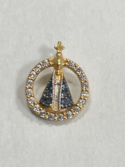 18K Yellow Gold  Pendant with CZ