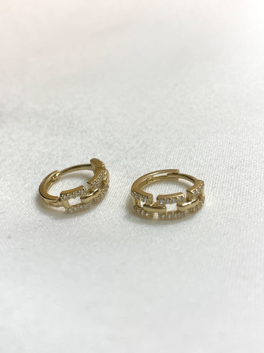 14K Yellow Gold  Earring with CZ