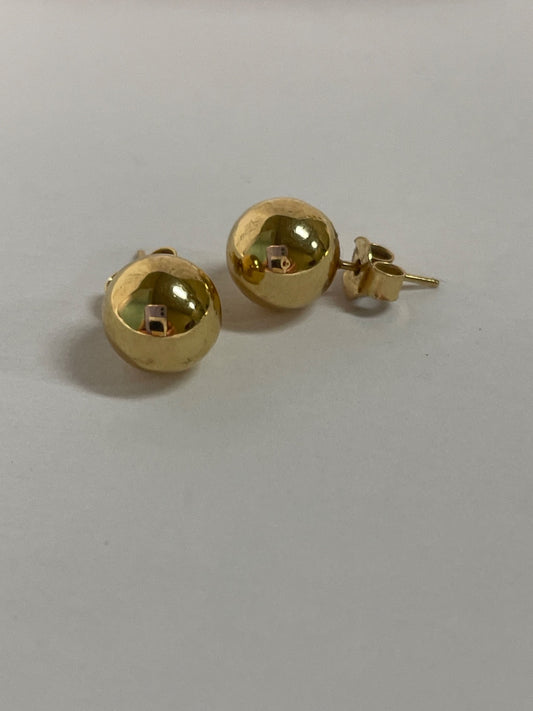 18K Yellow Gold 7mm Earring