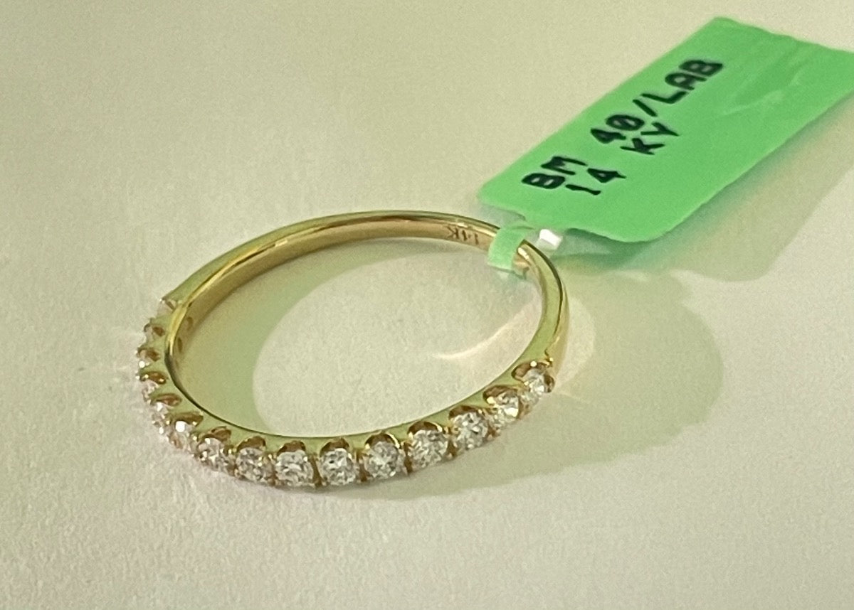 14K Yellow Gold  Ring with Lab Diamond