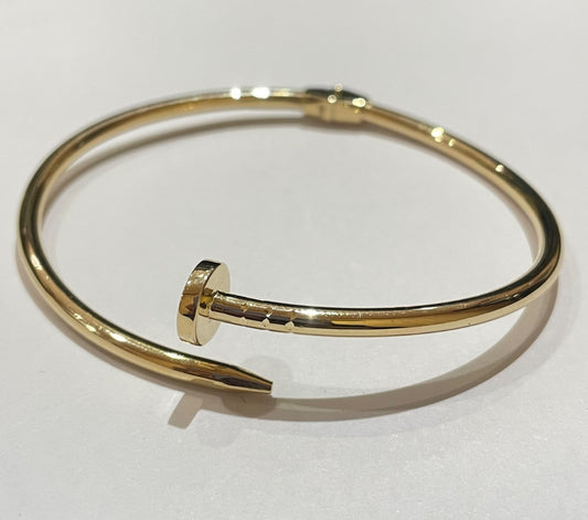 14K Yellow Gold Nail Bracelet