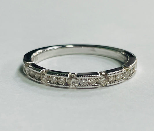 14K White Gold  Engagement Ring with Diamond