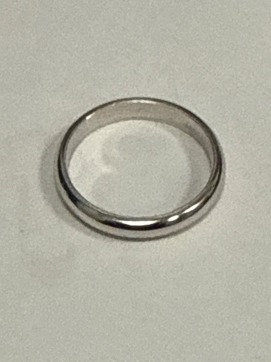 White Silver  Engagement Ring