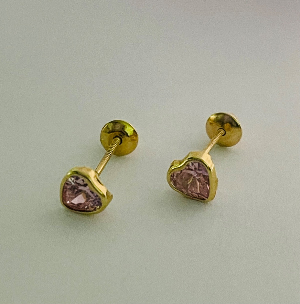 18K Yellow Gold  Earring with CZ
