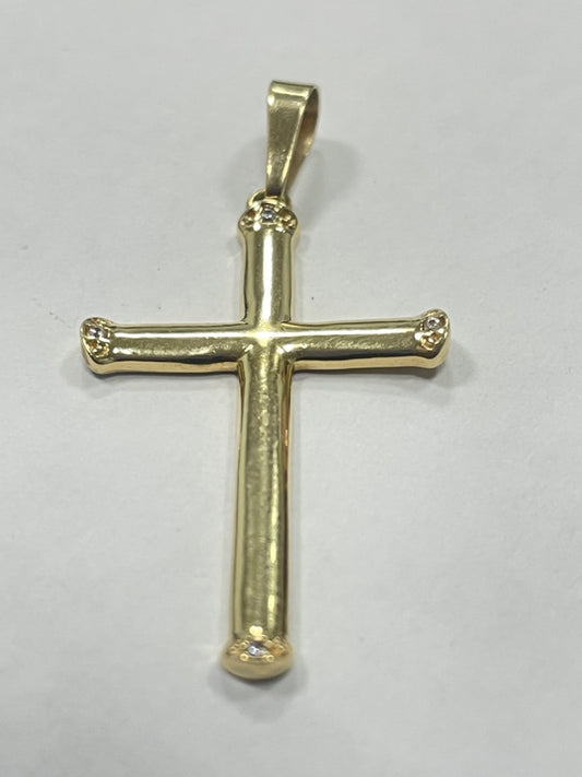 18K Yellow Gold Cross  Pendant