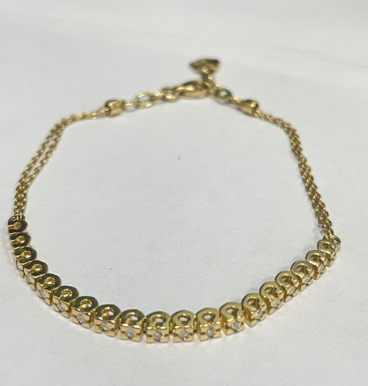 18K Yellow Gold  Bracelet with Diamond