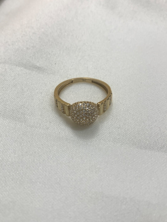 14K Yellow Gold  Ring with CZ