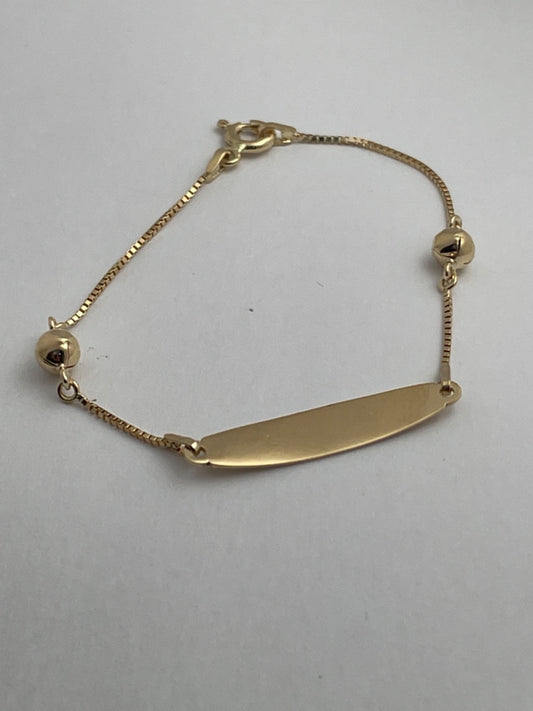 18K Yellow Gold  Baby Bracelet