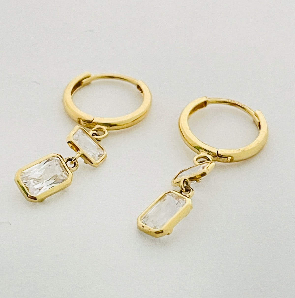 14K Yellow Gold Huggies Earring